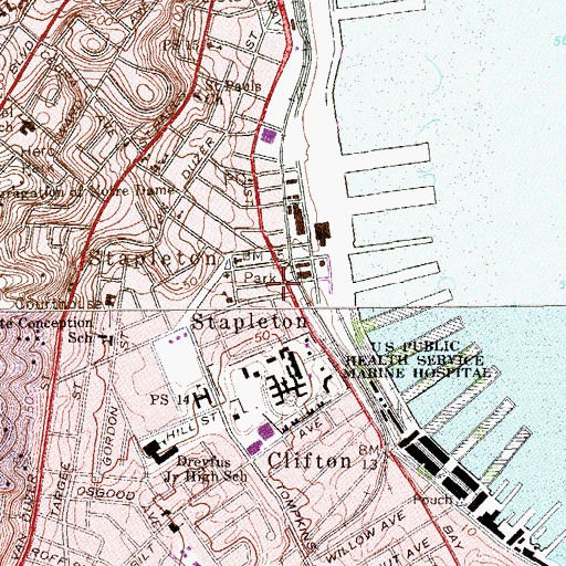 Topographic Map of Christ Memorial Christian Church, NY