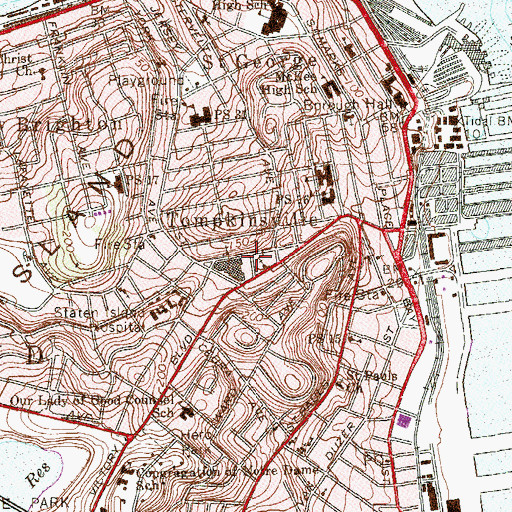Topographic Map of Mount Sinai United Christian Church, NY