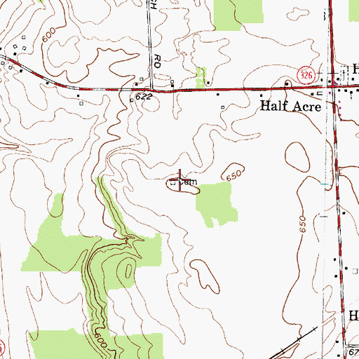 Topographic Map of Smith Cemetery, NY