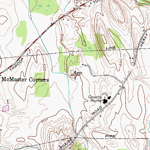 Topographic Map of County House Cemetery, NY