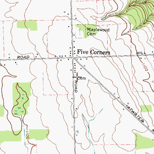 Topographic Map of Palmer Cemetery, NY