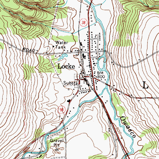 Topographic Map of Old Settlers Cemetery, NY