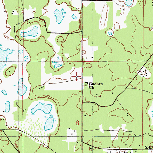 Topographic Map of McRae Elementary School, FL