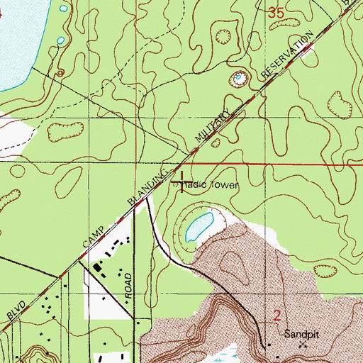Topographic Map of Goldhead American Tower, FL
