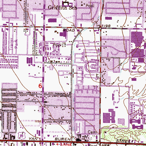 Topographic Map of Wagon Wheel Mobile Ranch, AZ