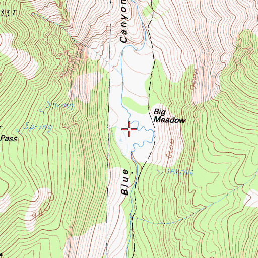 Topographic Map of Big Meadow, CA