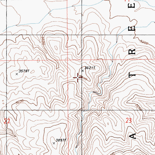 Topographic Map of Grand Tank, CA