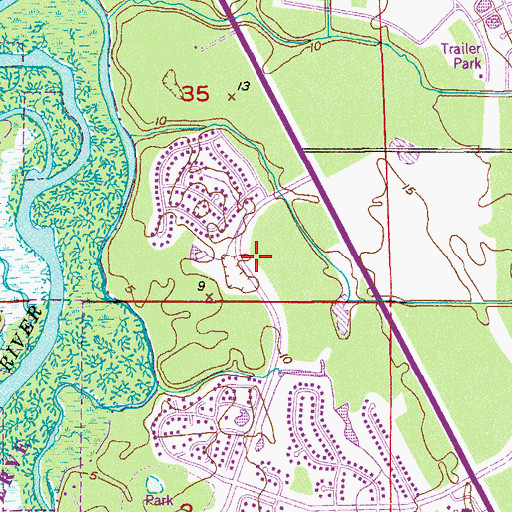 Topographic Map of Port Saint Lucie Civic Center, FL