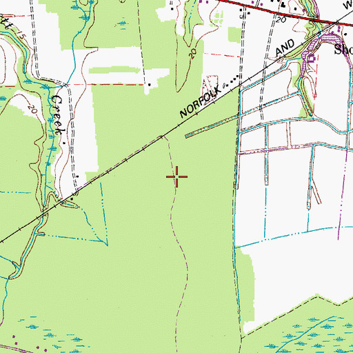 Topographic Map of John C Holland Enterprises Landfill, VA