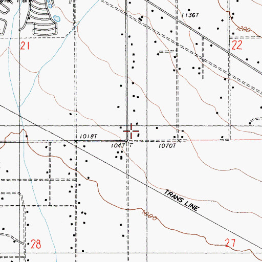 Topographic Map of Sky Valley, CA