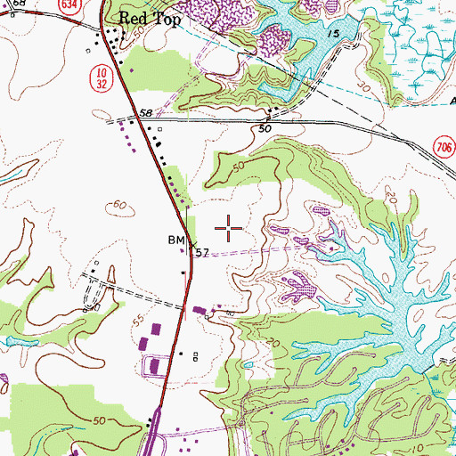 Topographic Map of Godwin Commerce Park, VA