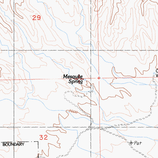 Topographic Map of Mesquito Spring, CA