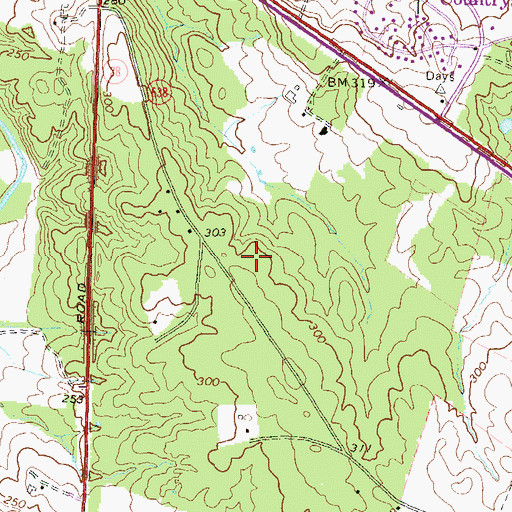 Topographic Map of Dulles Town Center Mall, VA