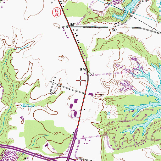 Topographic Map of Kensington Square Shopping Center, VA