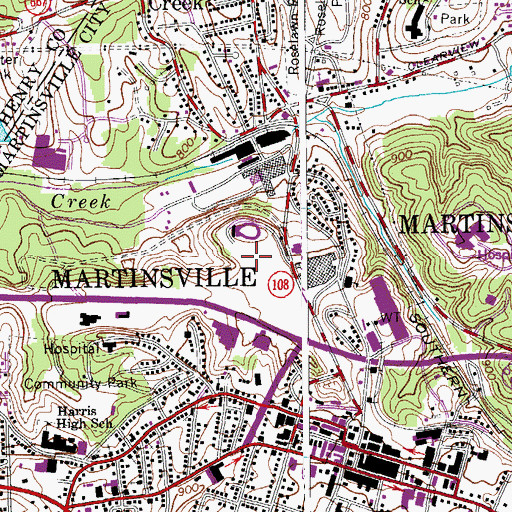 Topographic Map of Liberty Fair Mall, VA