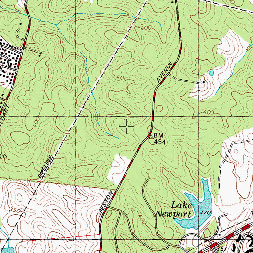 Topographic Map of North Point Village Center, VA