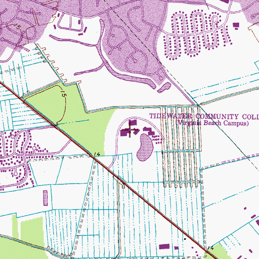 Topographic Map of Virginia Beach Advanced Technology Center, VA