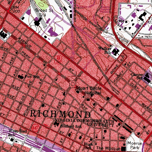 Topographic Map of Orchard House School, VA