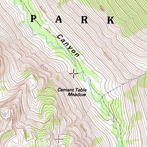 Topographic Map of Cement Table Meadow, CA