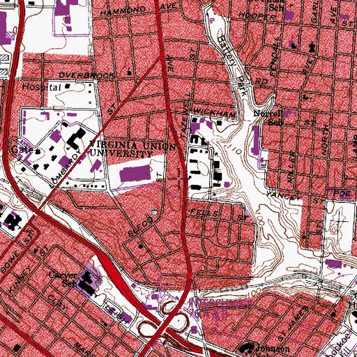 Topographic Map of Nubian Village Academy, VA