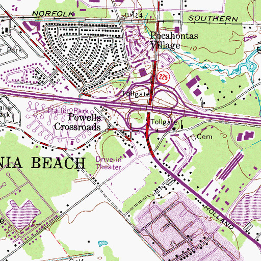 Topographic Map of Montessori Academy of Virginia, VA