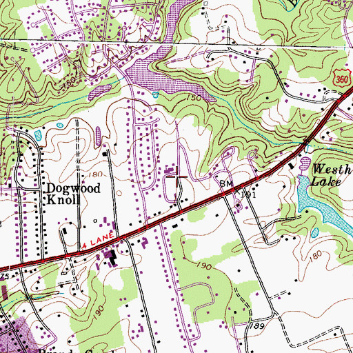 Topographic Map of Liberty Christian School, VA