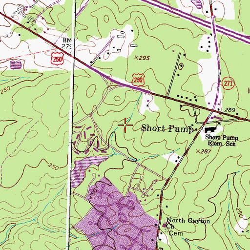 Topographic Map of Goddard School, VA