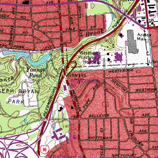 Topographic Map of The New Community School, VA