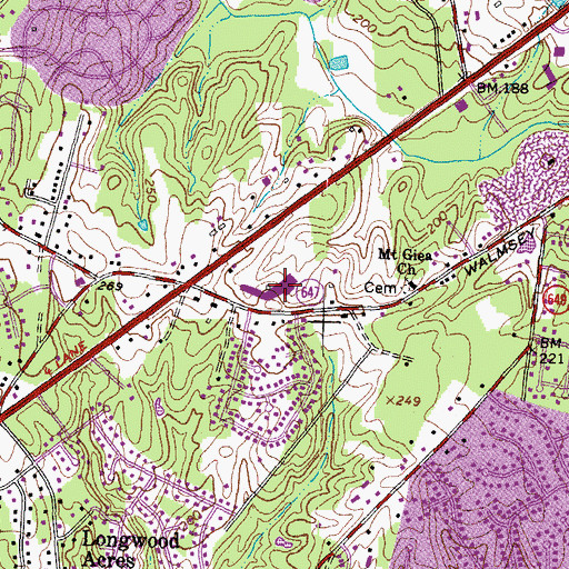Topographic Map of Bryant and Stratton College Richmond Campus, VA