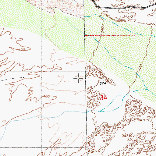 Topographic Map of Smoketree Valley, CA