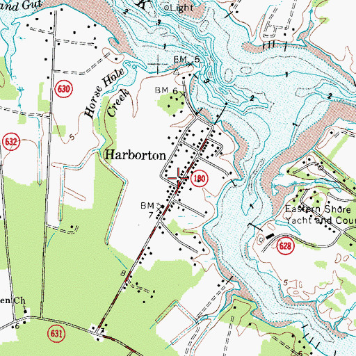 Topographic Map of Harborton Post Office, VA