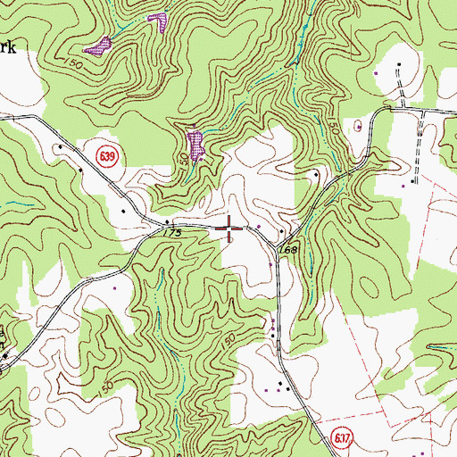 Topographic Map of Hustle Post Office, VA