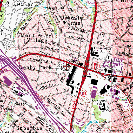 Topographic Map of Casterton Trailer Park, VA