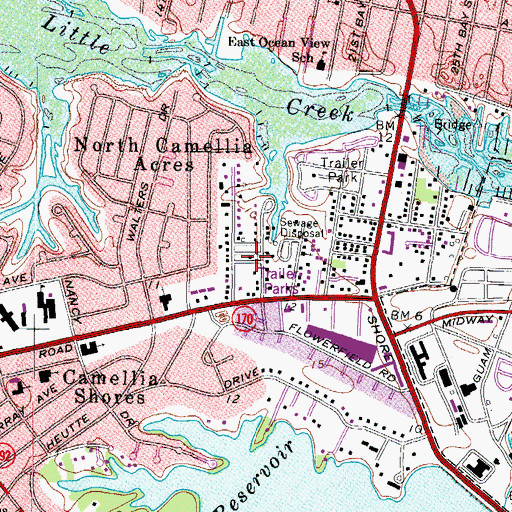 Topographic Map of Daugherty Trailer Court, VA