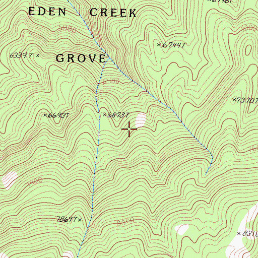 Topographic Map of Corner Creek, CA