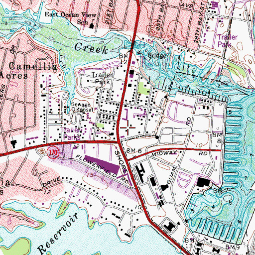 Topographic Map of El Dorado Trailer Park, VA
