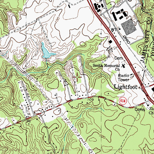 Topographic Map of Heath Trailer Park, VA