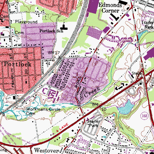 Topographic Map of Homecrest Mobile Home Park, VA