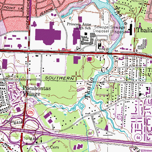 Topographic Map of Abundant Harvest Church, VA