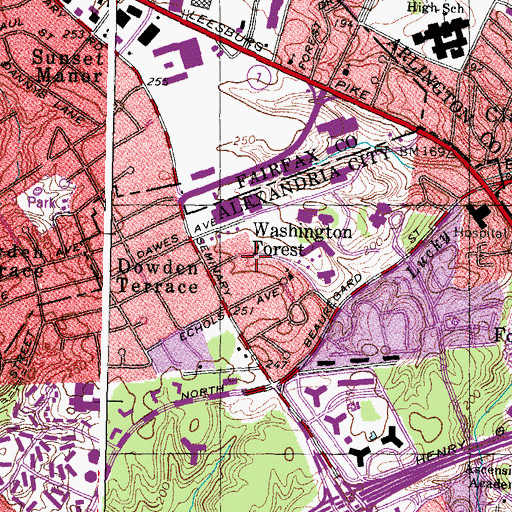 Topographic Map of All Nations Church of God, VA