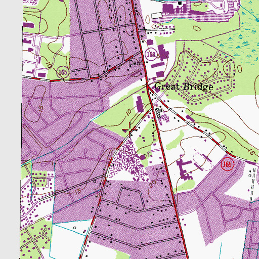 Topographic Map of Apostles Lutheran Church, VA