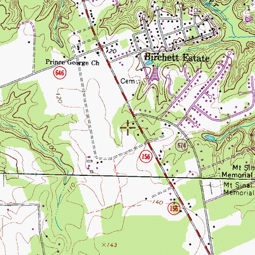 Topographic Map of Blessed Hope Community Church, VA