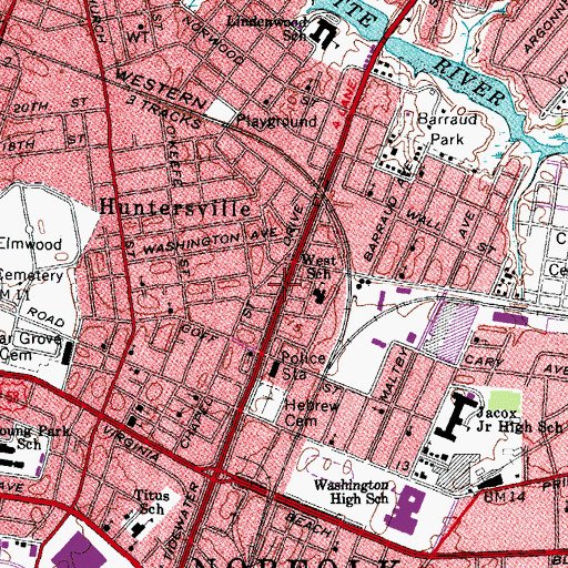 Topographic Map of Blood of Lamb Church, VA