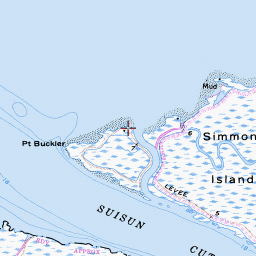 Topographic Map of Andy Mason Slough, CA