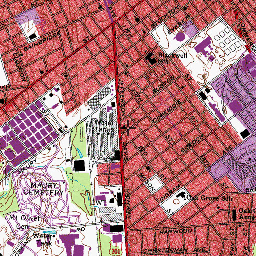 Topographic Map of Broomfield Christian Methodist Episcopal Church, VA