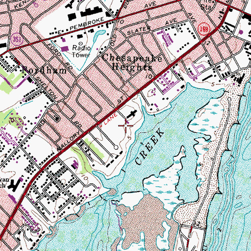 Topographic Map of Calvary Assembly of God Church, VA