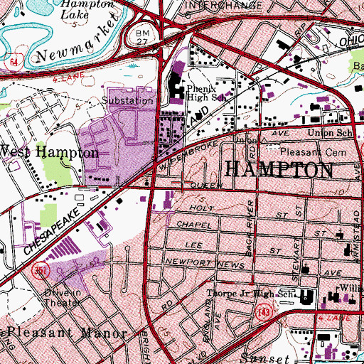 Topographic Map of Potters House Church, VA