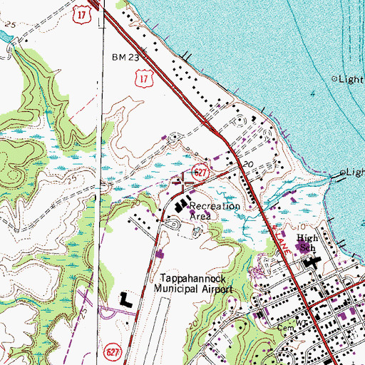 Topographic Map of Rappahannock Christian Center, VA