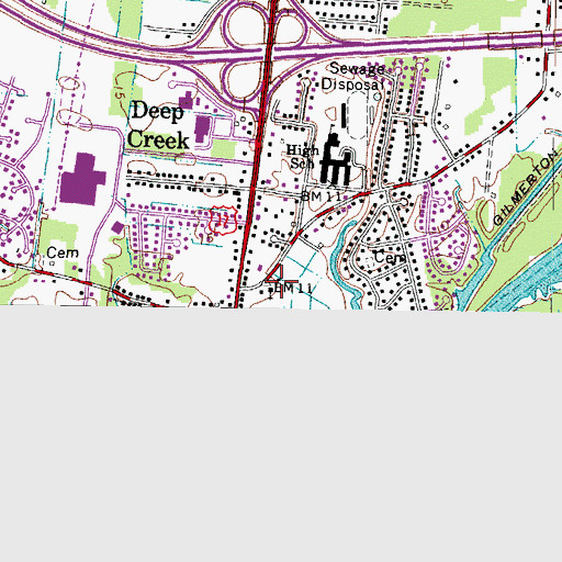 Topographic Map of Rehoboth African Methodist Episcopal Church, VA