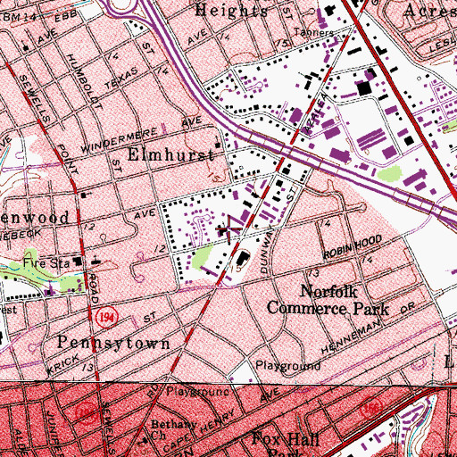 Topographic Map of Revelations Tabernacle, VA